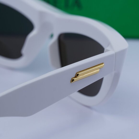 Bottega Veneta BV1326S 004 Rectangle Sunglasses - Ivory/Brown - Picture 9 of 10